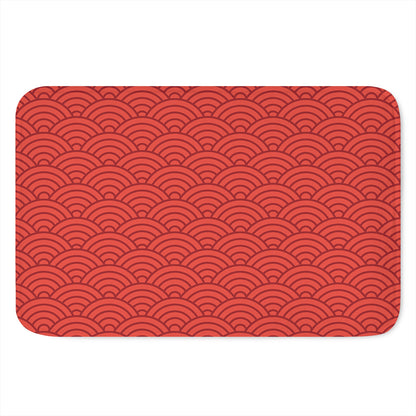 Red Chinese Pattern Print Indoor Door Mat