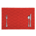 Red Chinese Pattern Print Placemat
