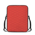 Red Chinese Pattern Print Rectangular Crossbody Bag