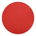 Red Chinese Pattern Print Round Blanket