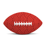 Red Chinese Pattern Print Rugby Ball
