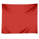 Red Chinese Pattern Print Tapestry