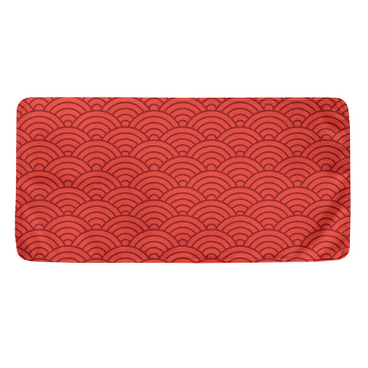 Red Chinese Pattern Print Towel