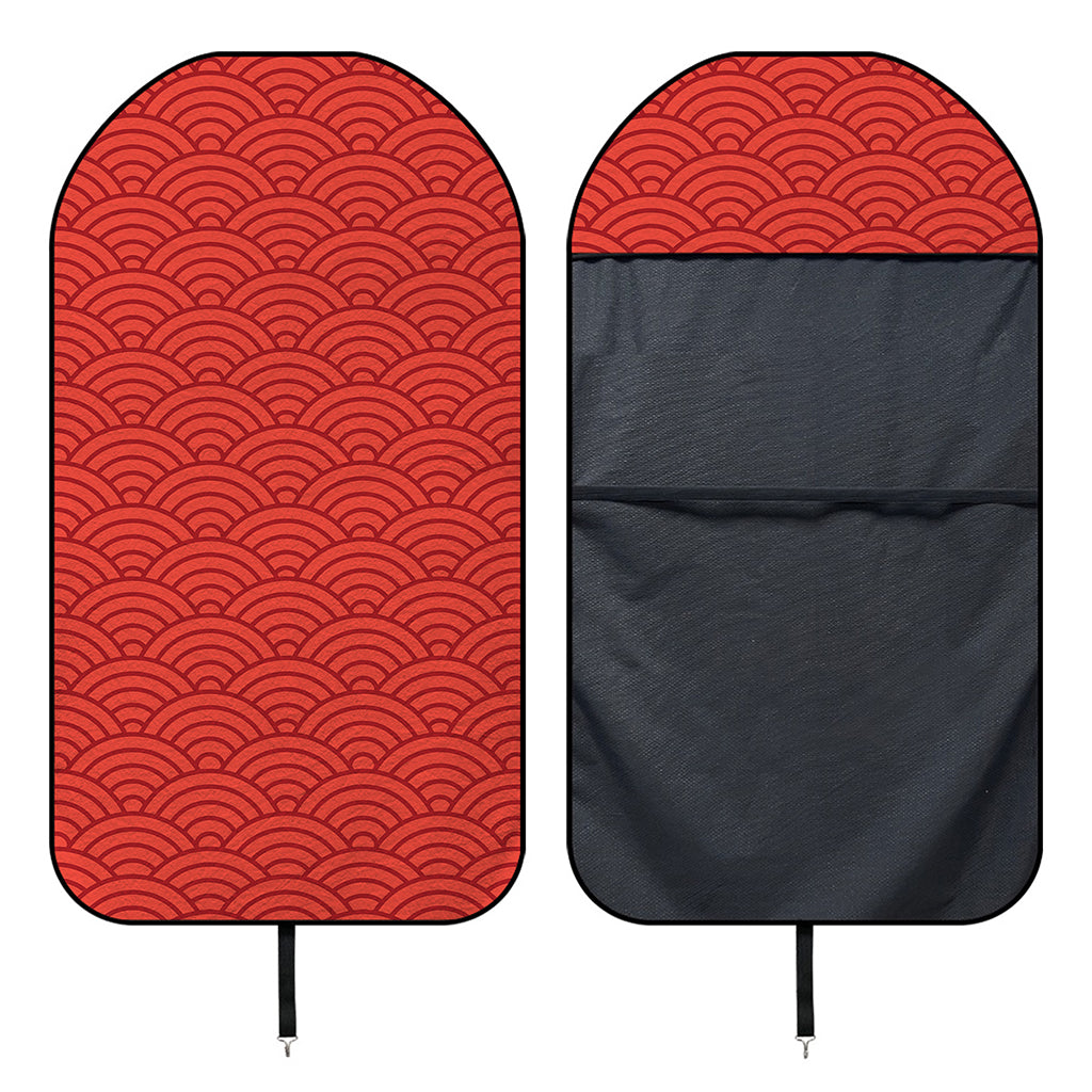 Red Chinese Pattern Print Waterproof Car Seat Cover