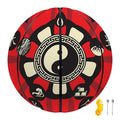 Red Chinese Zodiac Wheel Print Basketball