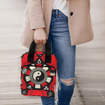 Red Chinese Zodiac Wheel Print Bible Tote Bag