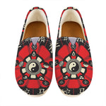 Red Chinese Zodiac Wheel Print Casual Shoes