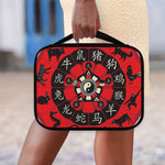 Red Chinese Zodiac Wheel Print Classic Bible Case