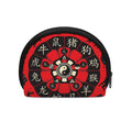 Red Chinese Zodiac Wheel Print Coin Purse