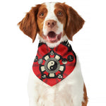 Red Chinese Zodiac Wheel Print Dog Bandana