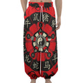 Red Chinese Zodiac Wheel Print Lantern Pants