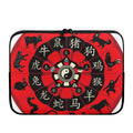 Red Chinese Zodiac Wheel Print Laptop Sleeve