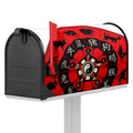 Red Chinese Zodiac Wheel Print Mailbox Cover