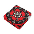 Red Chinese Zodiac Wheel Print Outdoor Seat Cushion Cover