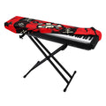 Red Chinese Zodiac Wheel Print Piano Keyboard Cover