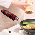 Red Chinese Zodiac Wheel Print Skillet Handle Cover