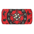 Red Chinese Zodiac Wheel Print Towel