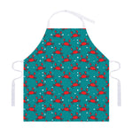 Red Crab Pattern Print Adjustable Apron