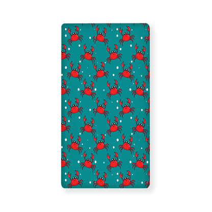 Red Crab Pattern Print Baby Crib Sheet