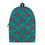 Red Crab Pattern Print Backpack