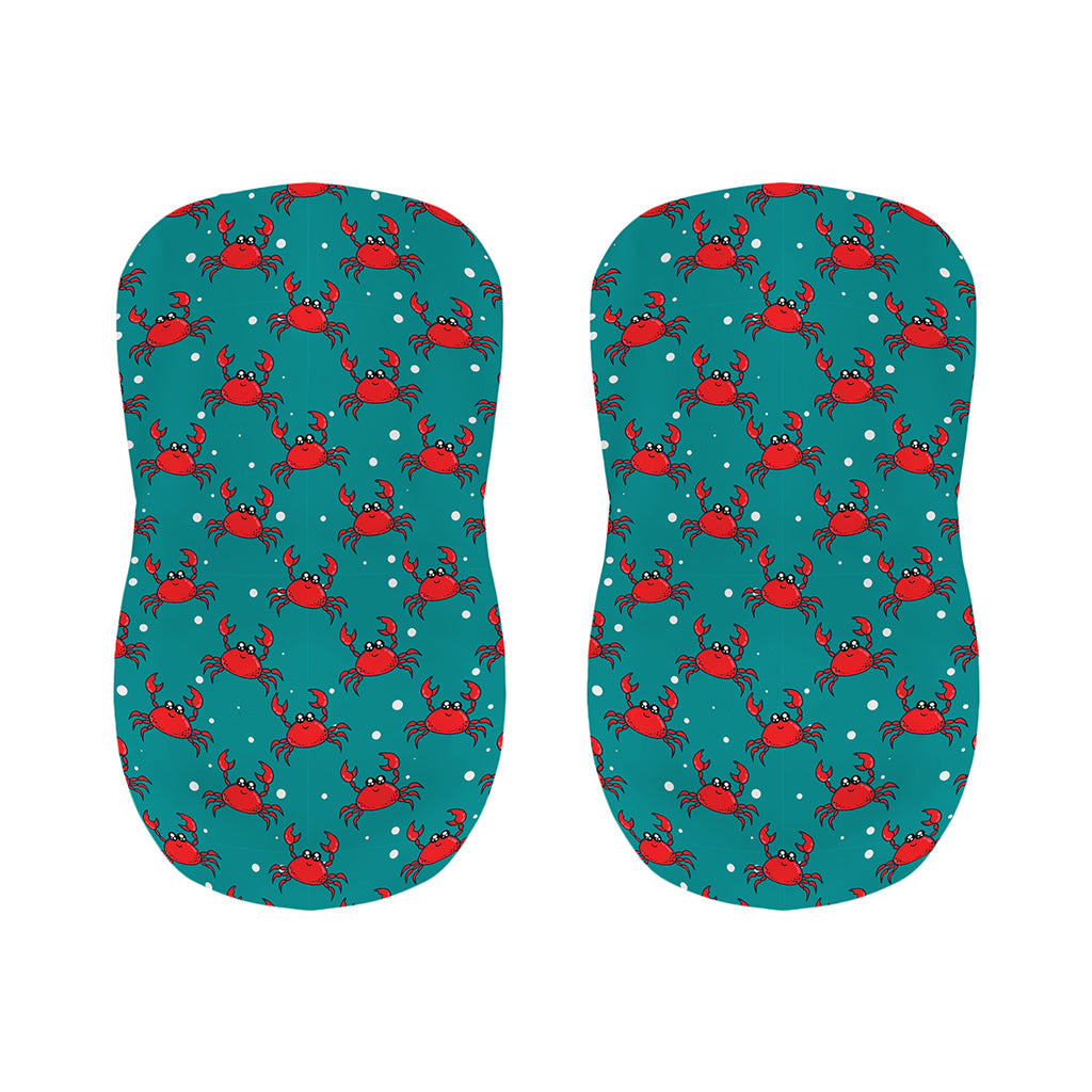 Red Crab Pattern Print Bar Stool Covers