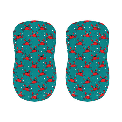 Red Crab Pattern Print Bar Stool Covers