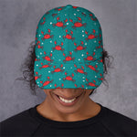 Red Crab Pattern Print Baseball Cap