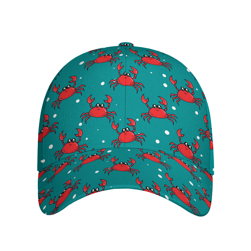 Red Crab Pattern Print Baseball Cap