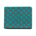 Red Crab Pattern Print Bifold Wallet