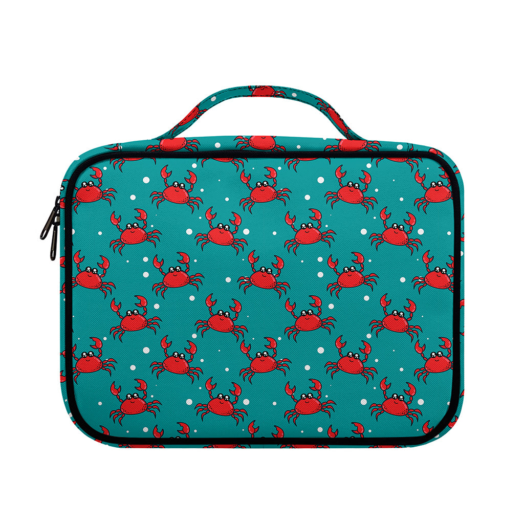 Red Crab Pattern Print Briefcase Bible Bag