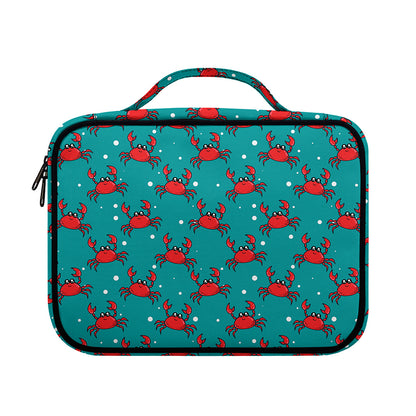 Red Crab Pattern Print Briefcase Bible Bag