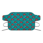 Red Crab Pattern Print Car Windshield Snow Cover