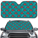 Red Crab Pattern Print Car Windshield Sun Shade