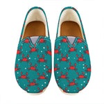 Red Crab Pattern Print Casual Shoes