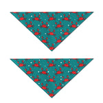 Red Crab Pattern Print Dog Bandana