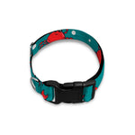 Red Crab Pattern Print Dog Collar