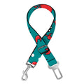 Red Crab Pattern Print Dog Seat Belt