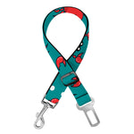 Red Crab Pattern Print Dog Seat Belt