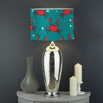 Red Crab Pattern Print Drum Lamp Shade
