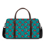 Red Crab Pattern Print Duffle Bag