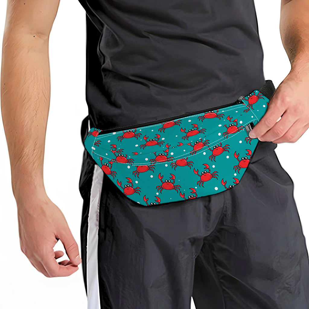 Red Crab Pattern Print Fanny Pack