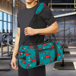Red Crab Pattern Print Gym Bag
