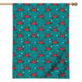 Red Crab Pattern Print House Flag