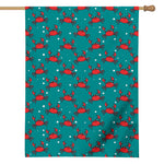 Red Crab Pattern Print House Flag