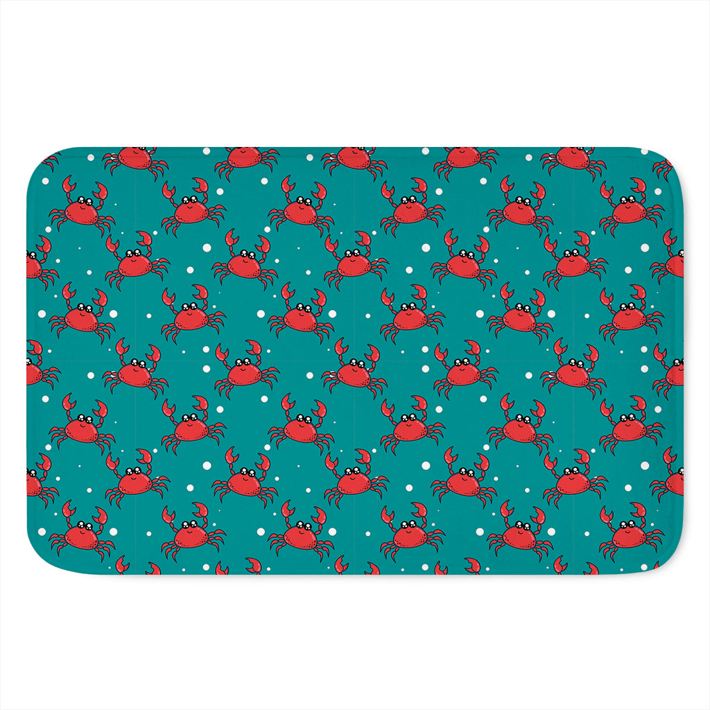 Red Crab Pattern Print Indoor Door Mat