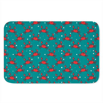 Red Crab Pattern Print Indoor Door Mat