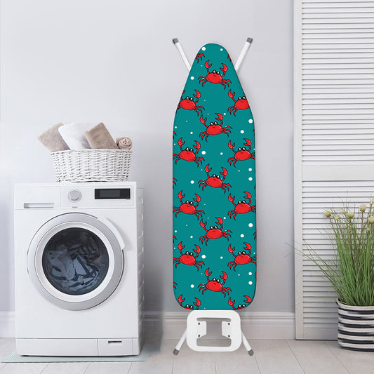 Red Crab Pattern Print Ironing Board Cover