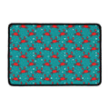 Red Crab Pattern Print Kitchen Mat