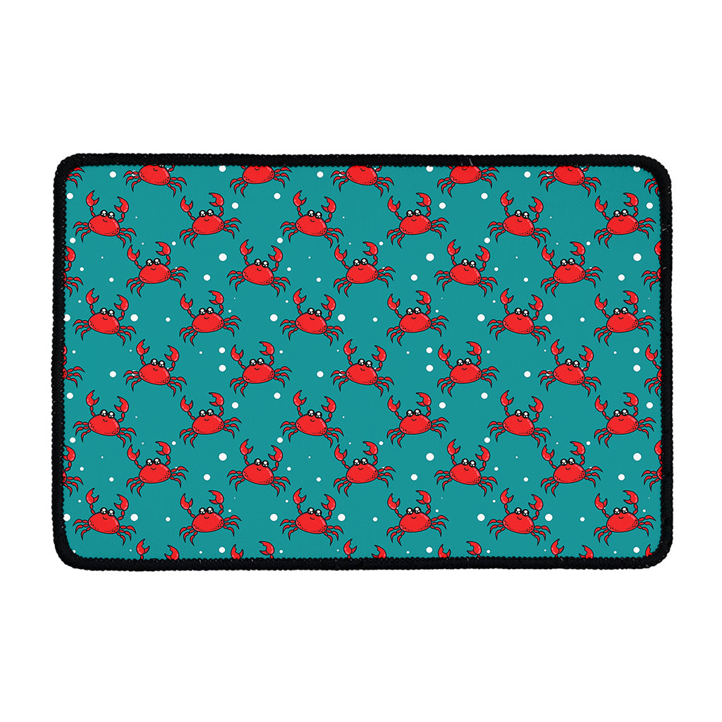 Red Crab Pattern Print Kitchen Mat