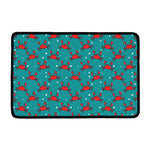 Red Crab Pattern Print Kitchen Mat